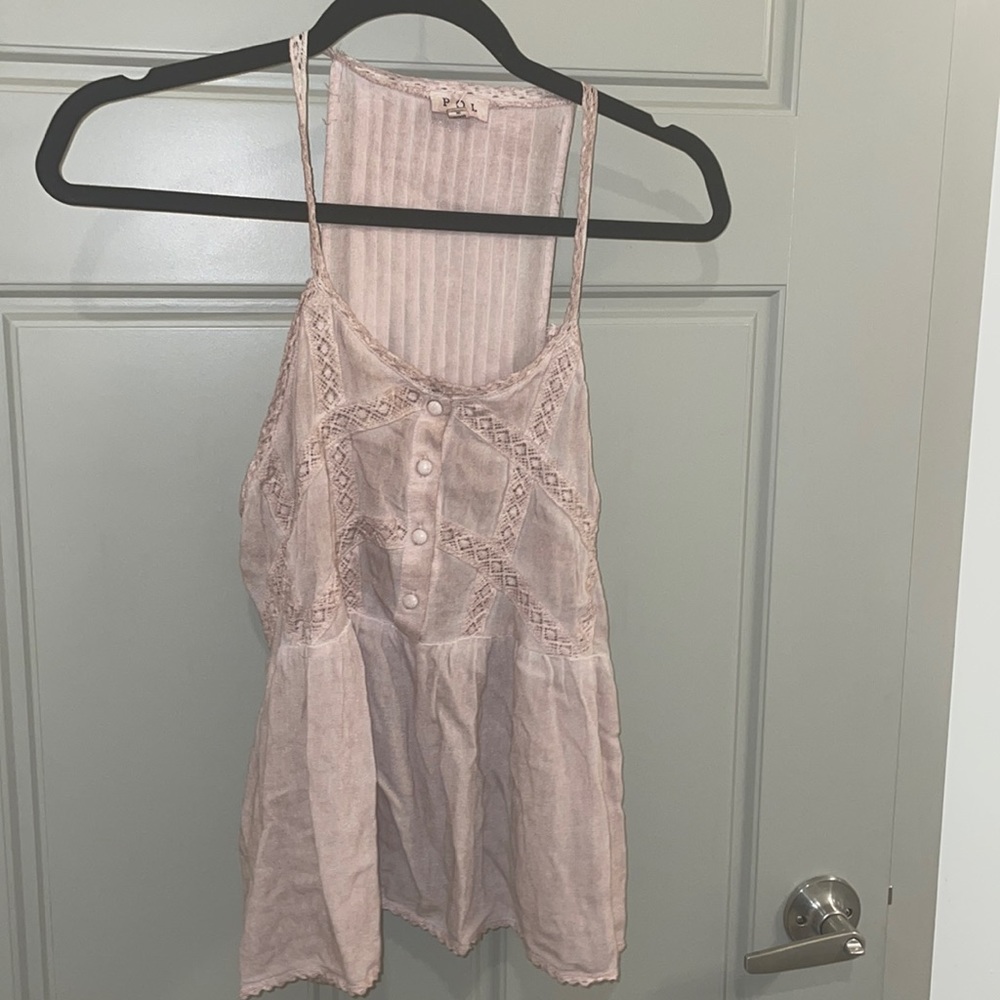 Tan/pink tank